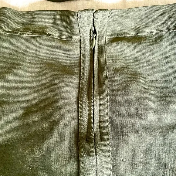 Olive Green Bandeau Crop Top & Pencil Skirt - Picture 5 of 5